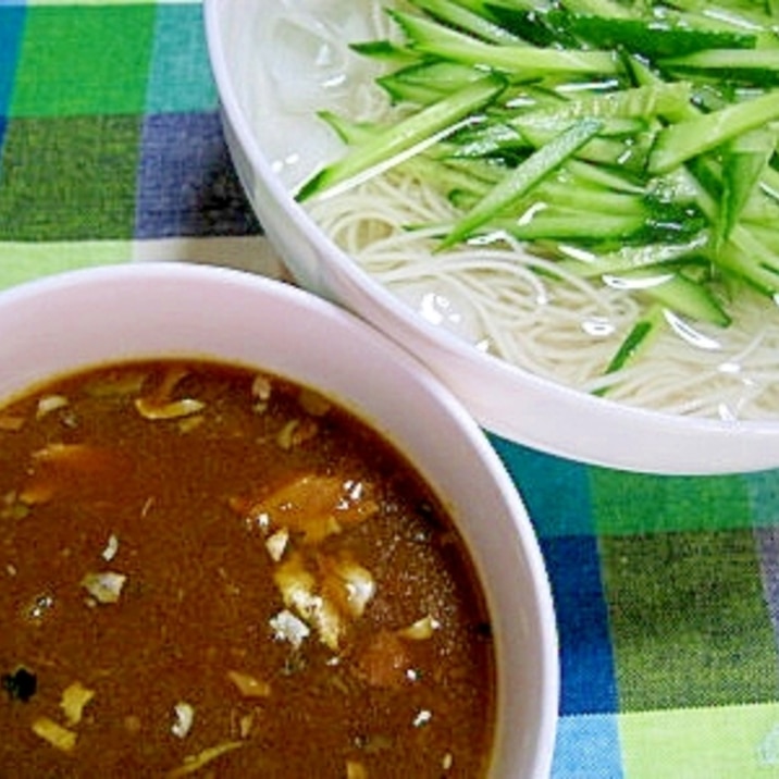 絶品！サバ缶カレー汁deそうめん